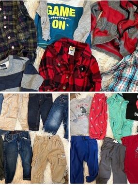 👶🏼3 pics-12 months baby boys bottoms and tops-3 pictures worth! 💙